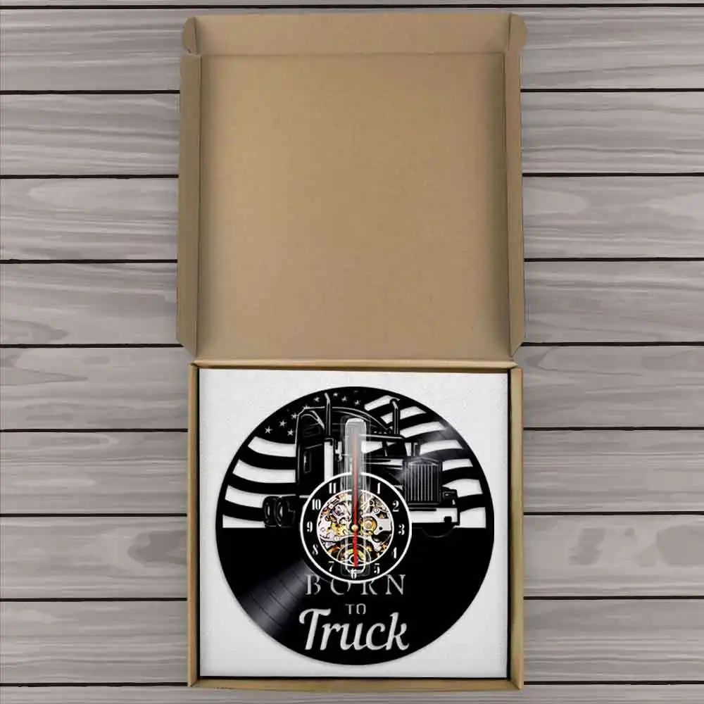 Настенные декоративные часы Born To Truck винтажные виниловые настенные с