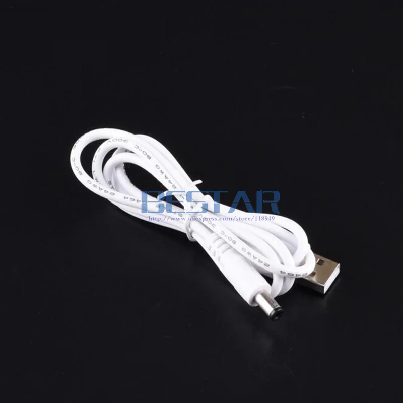 Белый USB для разъема 5 5*2 мм/DC 5525 5x2 мм x 2 мм/2 штекер питания постоянного тока