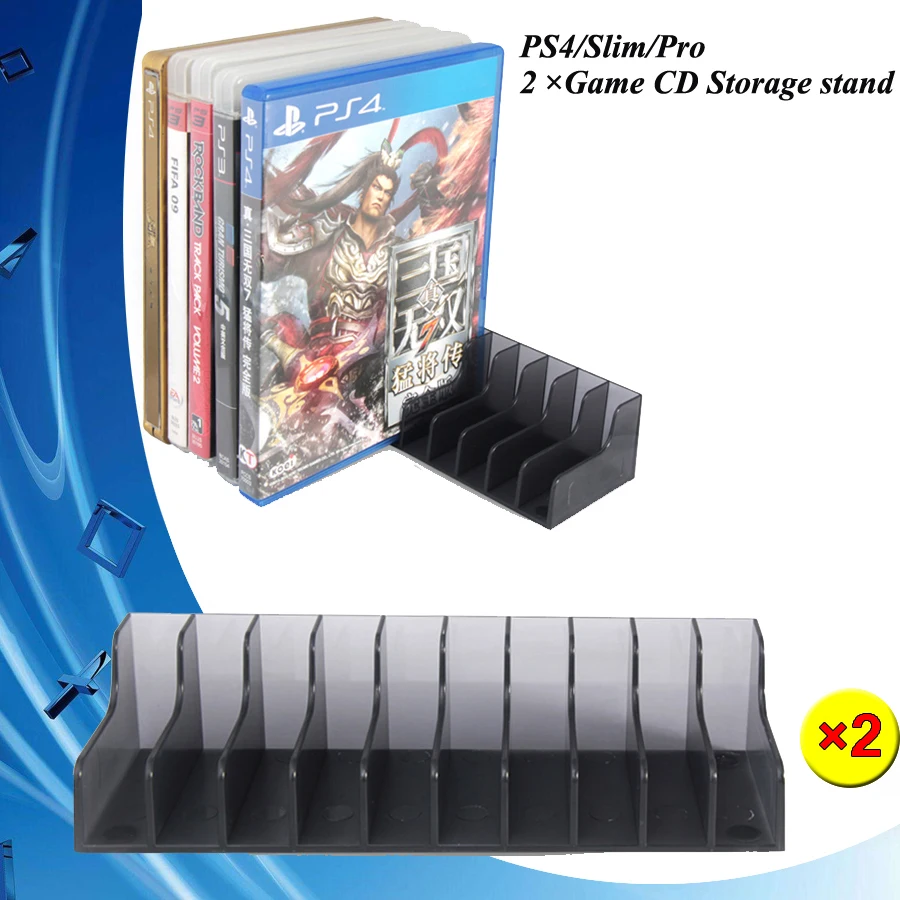 Аксессуары для PS4 держатель дисков PS 4 Slim Pro 10 в 1 игр Sony Playstation подставка