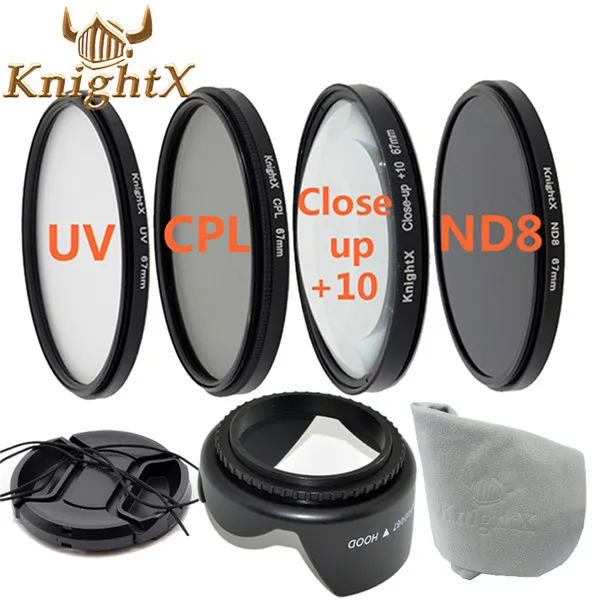 4 Filter 7in1 H Набор фильтров KnightX UV FLD CPL для Nikon sony Canon DSLR d5200 d5300 d3300 d3200 T5i T4i T3i T5 49 мм 52 мм 58 мм 67 мм 55 мм - Цвет: 4 Filter 7in1 H