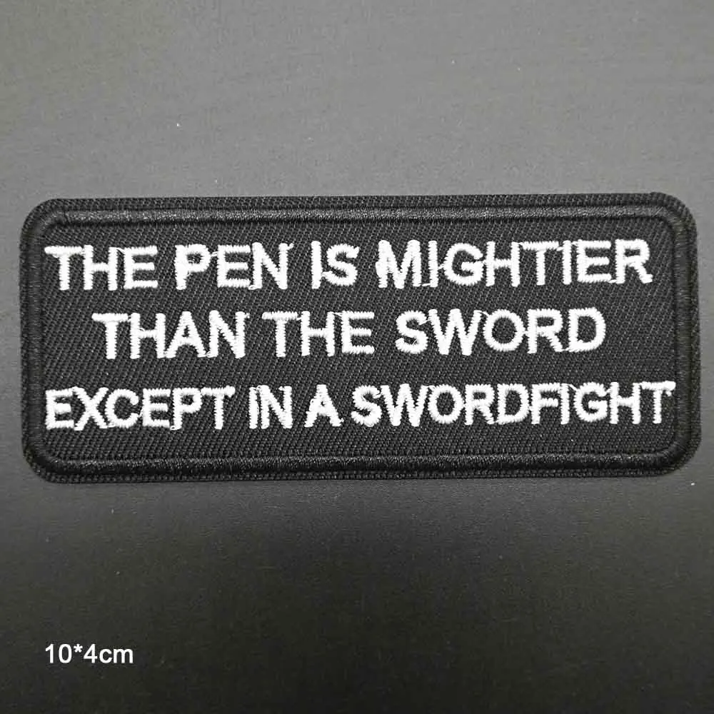 THE PEN IS MIGHTER Моя вера мой щит вегетарианские слова из букв Freedom US тема Новинка клеящиеся утюгом украшения нашивки для одежды - Цвет: THE PEN IS MIGHTER