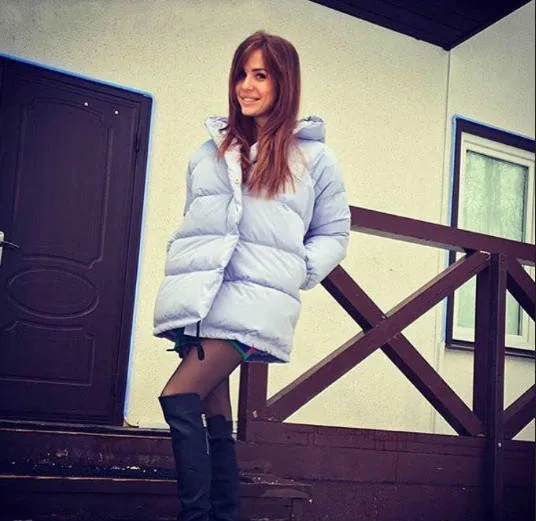 Женское хлопковое пальто длинное однотонное с широкой талией на зиму 2018|women winter