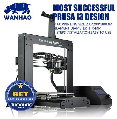 WANHAO Duplicator I3 V2.1. принтер печатающий &quotиз коробки&quot самый популярный в мире.