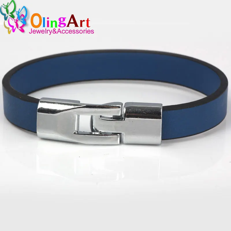 OlingArt 35*12 мм 3 шт./лот кожаные застежки серебристого цвета Высококачественная