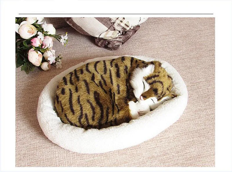 G Моделирование кошки плюшевые игрушки куклы kawaii дышащие кошки Модель Игрушки Животные Куклы Дети творческие подарки украшение дома автомобиля - Высота: G