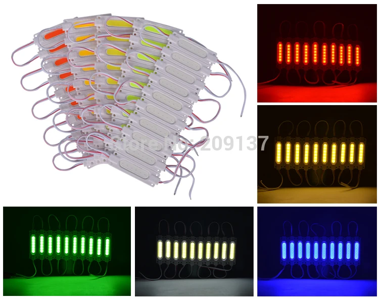 

1000pcs led COB module Light Advertising lamp 2W IP67 Waterproof DC12V safe led background light warm white/red/blue