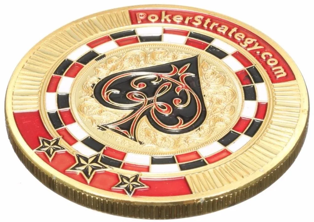 

Metal Poker Guard Card Gold Plated With Round Plastic Case Protector Coin Chip