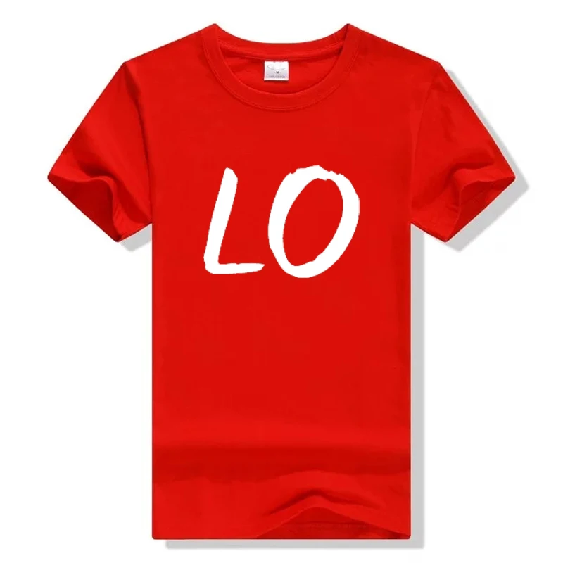 

LO VE T Shirt Couple Clothes Tee Shirt Summer Casual O Neck Short Sleeve Red Women Men Tshirts Lovers Wife Husband Good Quality