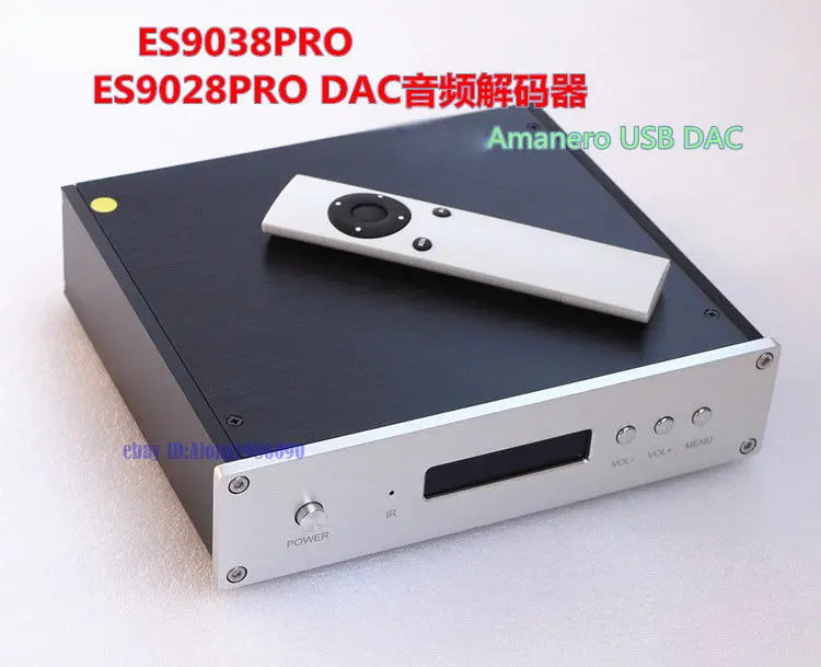 

Finished ES9038PRO DAC DSD / XLR Output + Remote + Amanero USB Card