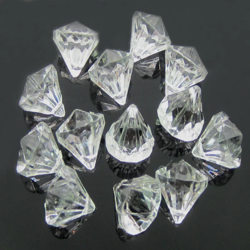 

30Pcs Clear acrylic diamond gems faceted beads pirate birthday wedding table vase filler plastic gems for party decoration 16mm
