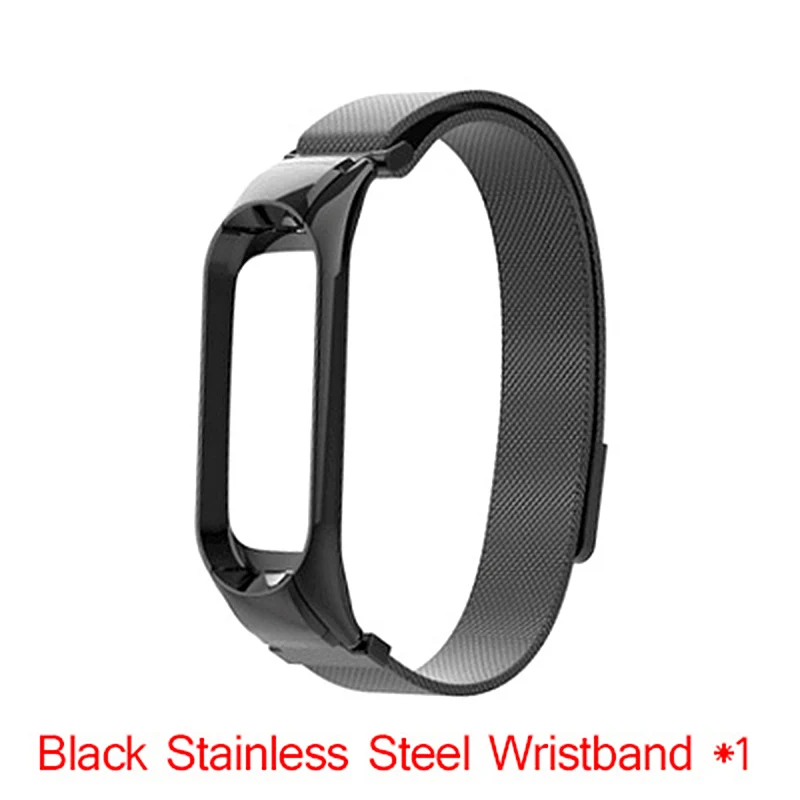 Браслет из нержавеющей стали ремешок для Mi Band 3 браслет высокого качества силиконовые браслеты на запястье Mi Band 3 ремешок умные аксессуары - Цвет: steel black