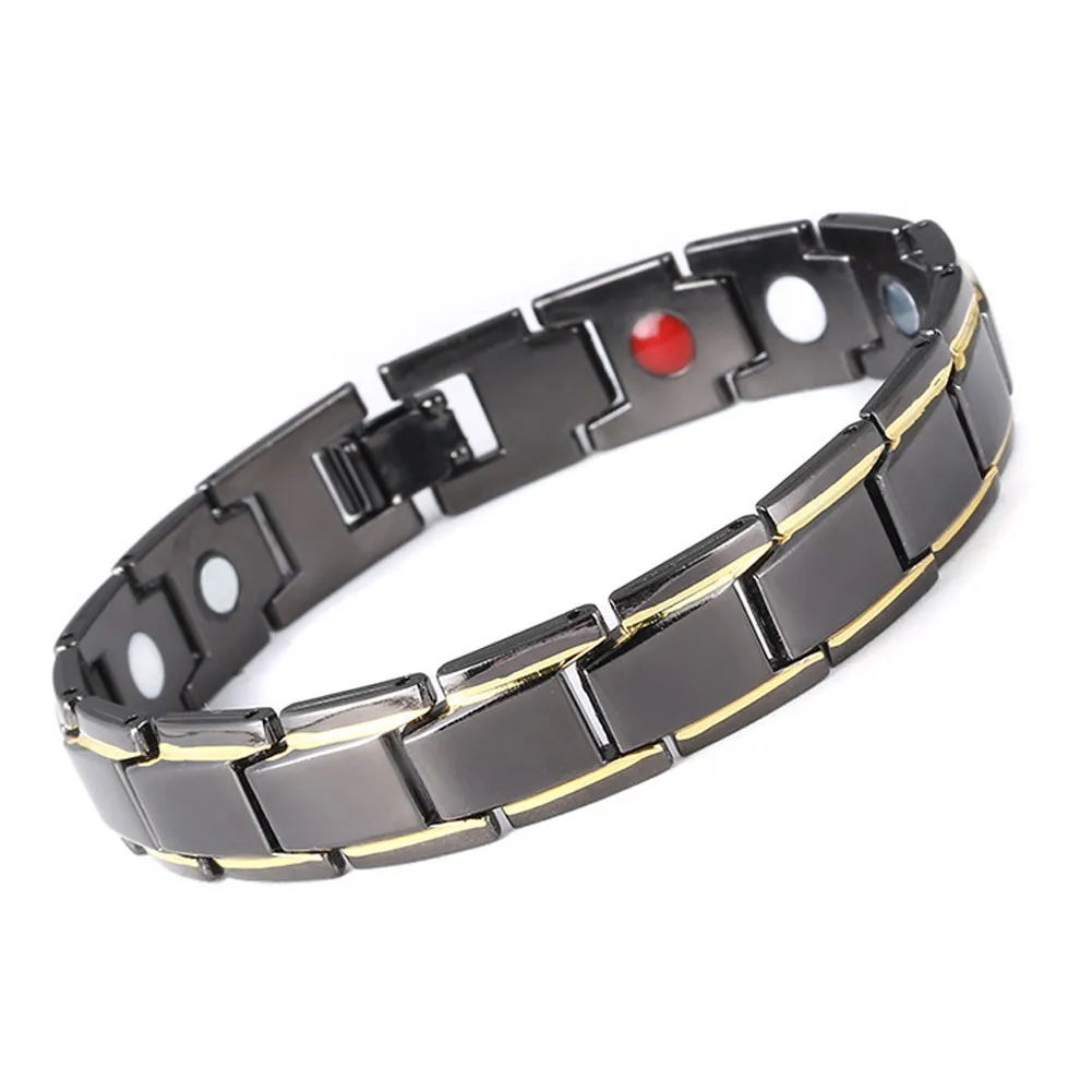 

Stainless Steel Magnetic Therapy Bracelet Pain Relief Wristband Jewelry Gift can CSV