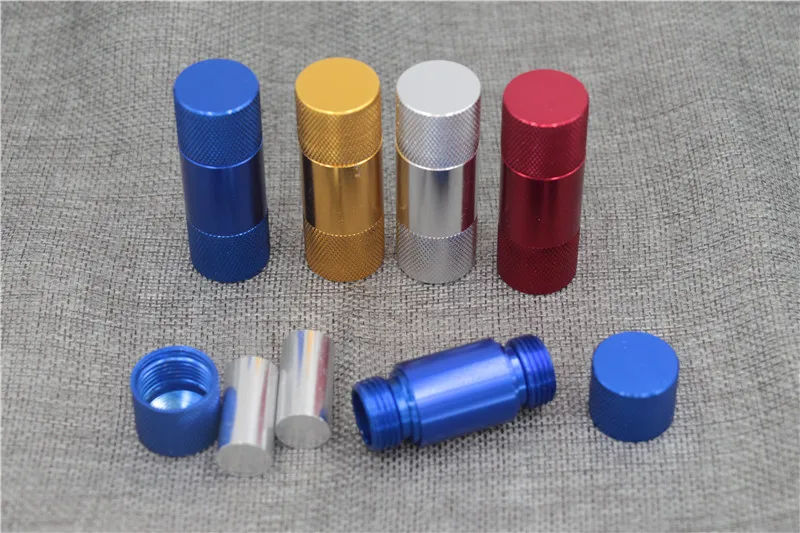 

12pcs/lot Aluminum Pollen Press Presser Compressor metal hand smoking Herb grinder Tobacco Spice Crusher crush tobacco mix color
