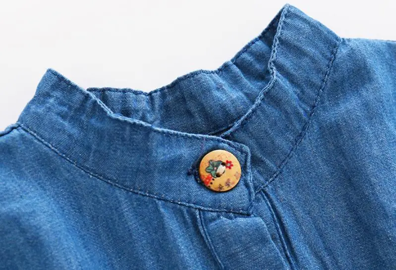 New 2018 Girl Denim dress Spring Autumn girls denim coat kids Clothes baby girl Jeans Jacket princess For 2-7T Outerwear | Детская