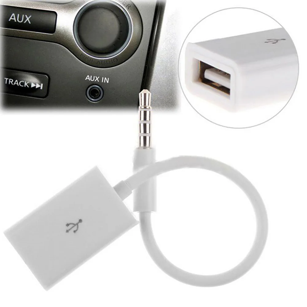 Автомобильный MP3 плеер AOSHIKE конвертер 3 5 мм со штекером AUX аудиоразъем к USB 2 0