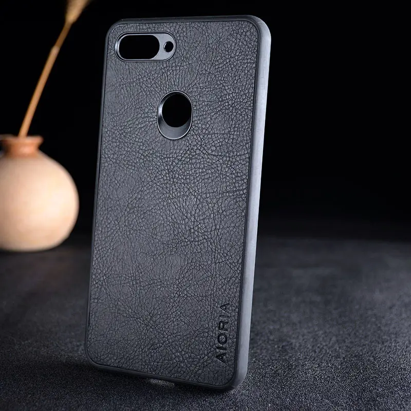 Black Чехол для xiaomi mi 8 9 lite mi 8 SE mi 9 Lite funda роскошный кожаный винтажный кожа с рисунком Litchi capa cover - Цвет: Black