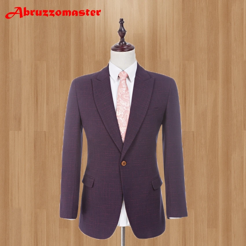 Мужской винный Свадебный костюм темно синий смокинг с отложным воротником и