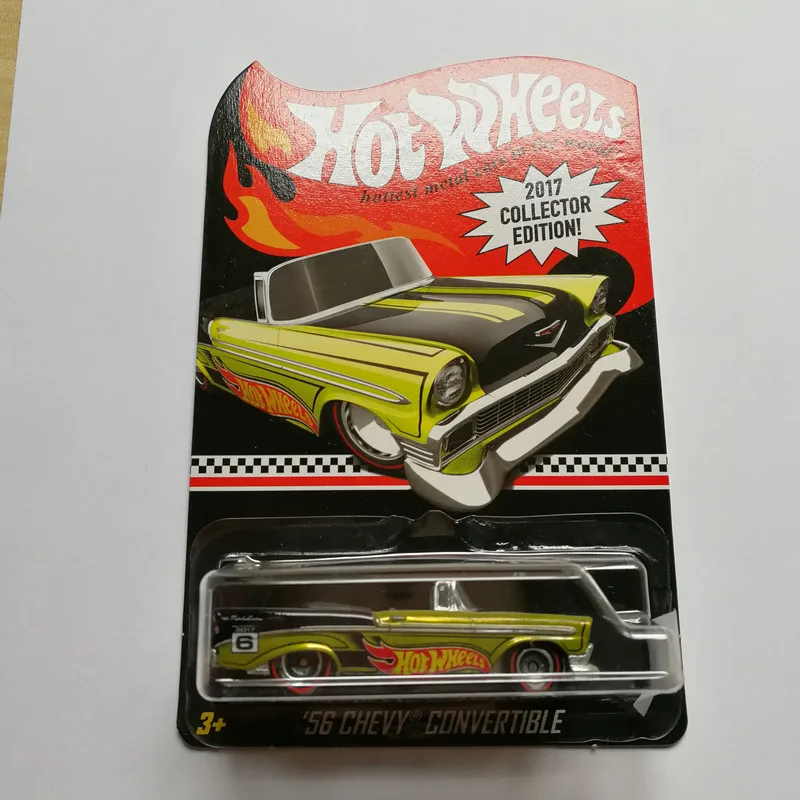 Hot Wheels 2017 Коллекционная версия 56 CHEVY CONVERTIBLE 1/64 металлический литой автомобиль