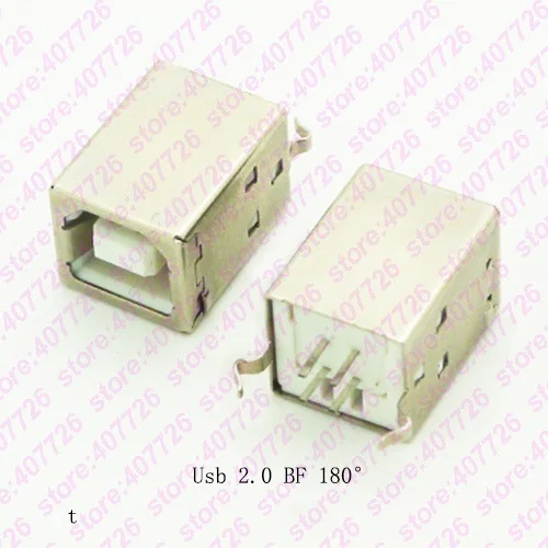 5 шт. USB 2,0 Jack B Тип USB разъем Женский 180 градусов принтер вывод передачи данных зарядный разъем Женский черный/белый - Цвет: 180 degree white