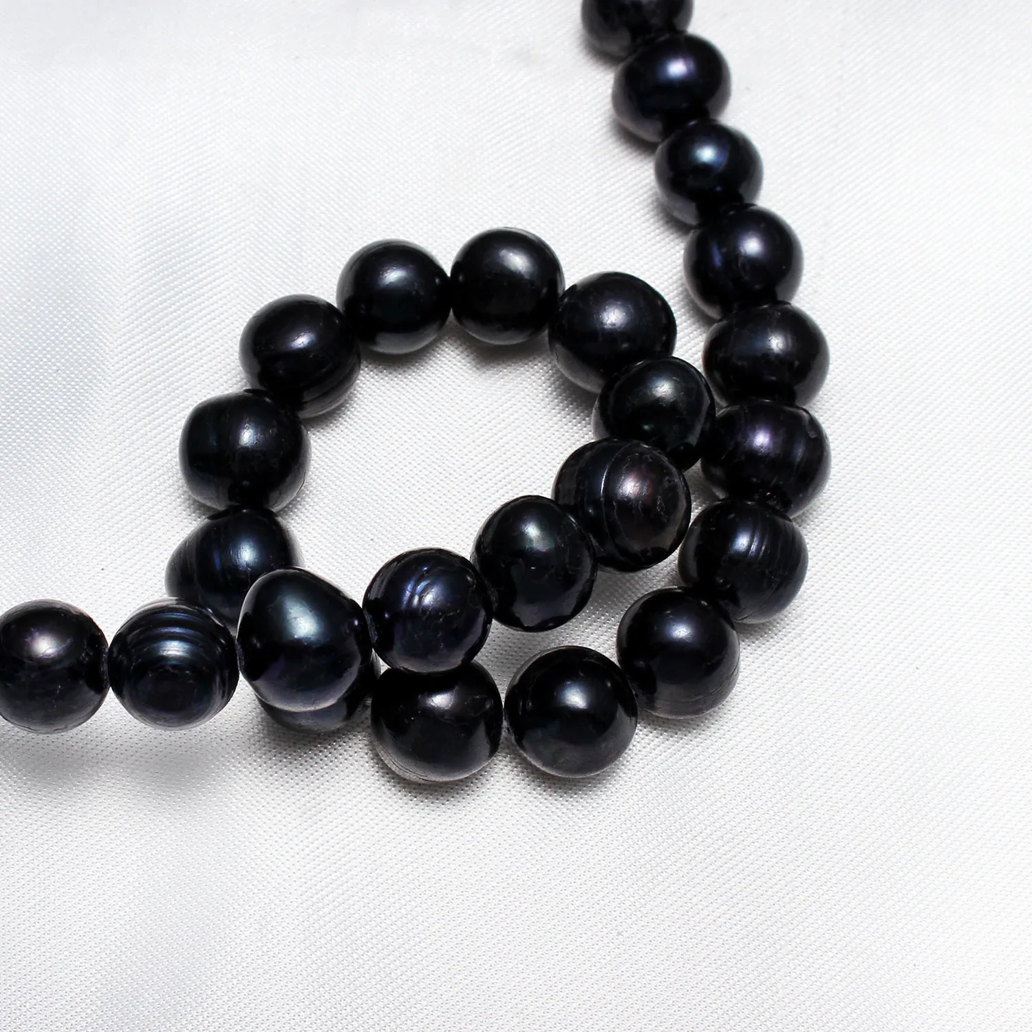 11-12mm Cultured Potato Freshwater Pearl Beads For Diy Necklace Bracelat Jewelry Making Dyed Black Approx 0.8mm 15 Inch Strand | Украшения