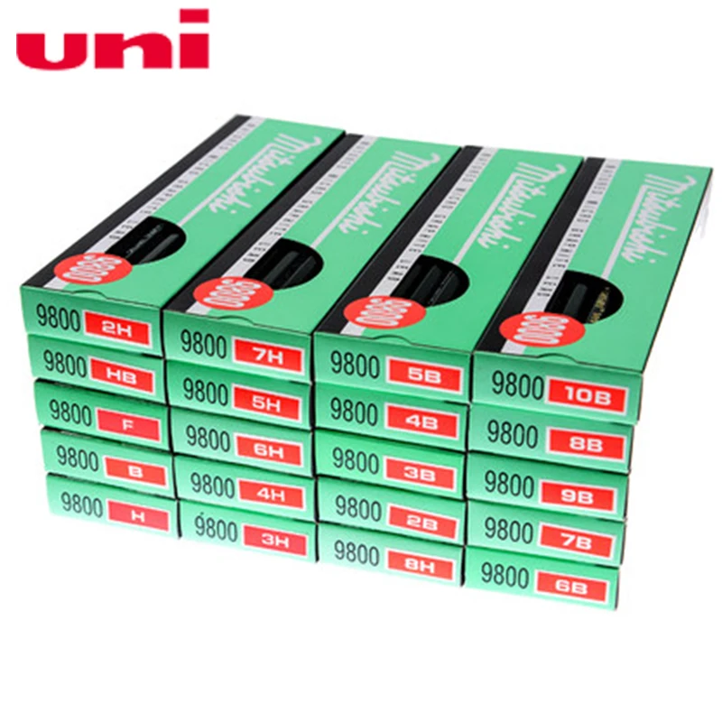 12 шт./лот Mitsubishi Uni 9800 карандаши для рисования многоцветные серого цвета