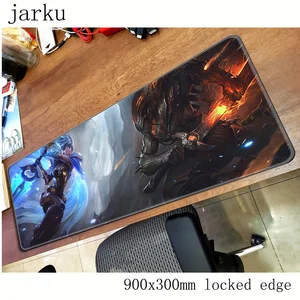 Игровой коврик для мыши yasuo 900x300x3 мм, большой красивый эргономичный коврик для мыши и ноутбука, аксессуары для ПК