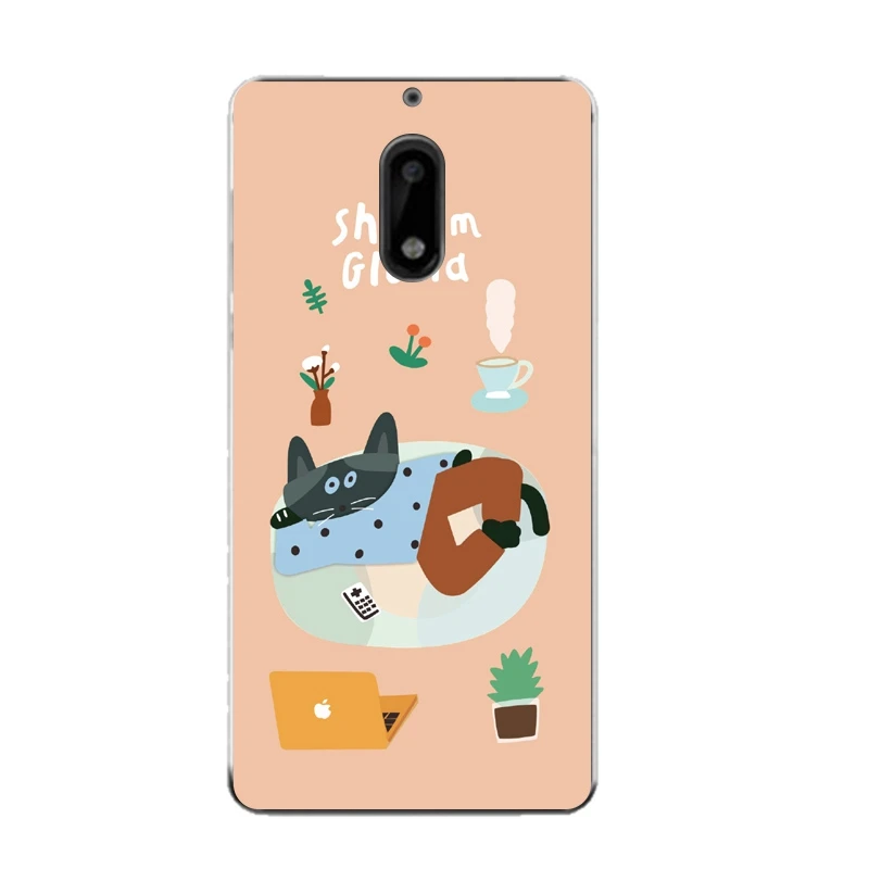 Мягкий прозрачный чехол из ТПУ для телефона Nokia3 5 6 8 N540 N640 N535 N830 с цветочным