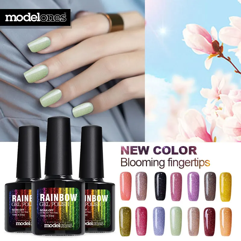 УФ гель для ногтей Modelones 10 мл неоновый цвет лампа отмачиваемый Гель лак