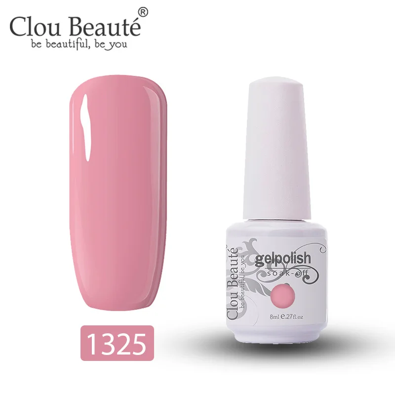 Clou Beaute Гель-лак Soak Off Hybrid UV Полупостоянный Гель-лак Esmalte Гель-лак 8 мл Подарочный набор Гель-лак для нейл-арта праймер - Цвет: 1325
