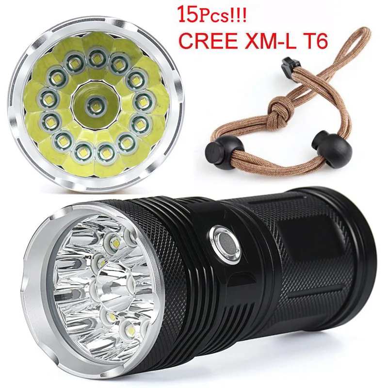 C3 велосипедный фонарь 38000LM 15x XM L T6 светодиодный фонарик 4x18650 комплект охотничий