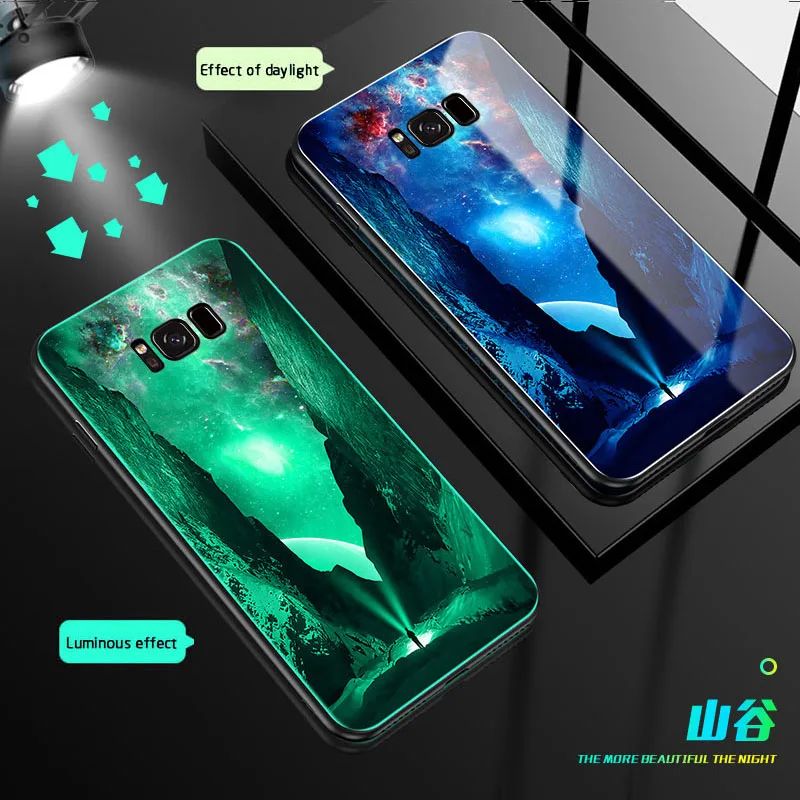 Западные драконы светящиеся стеклянные Чехлы для samsung Galaxy S10 PLUS S10 оборотень задняя крышка для Galaxy S8 S10E чехлы с закаленным стеклом