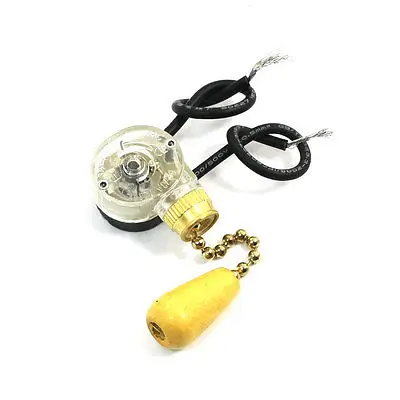 

3A 250VAC 6A 125VAC Non Locking SPST Push-in Terminal Pull Chain Cord Switch