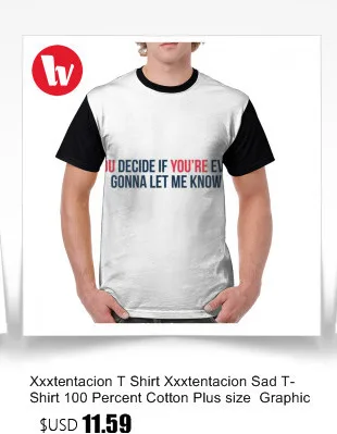 Xxxtentacion T Shirt XXXTentacion BAD T-Shirt Printed Man Graphic Tee Shirt Fun Short-Sleeve 6xl 100 Percent Polyester Tshirt