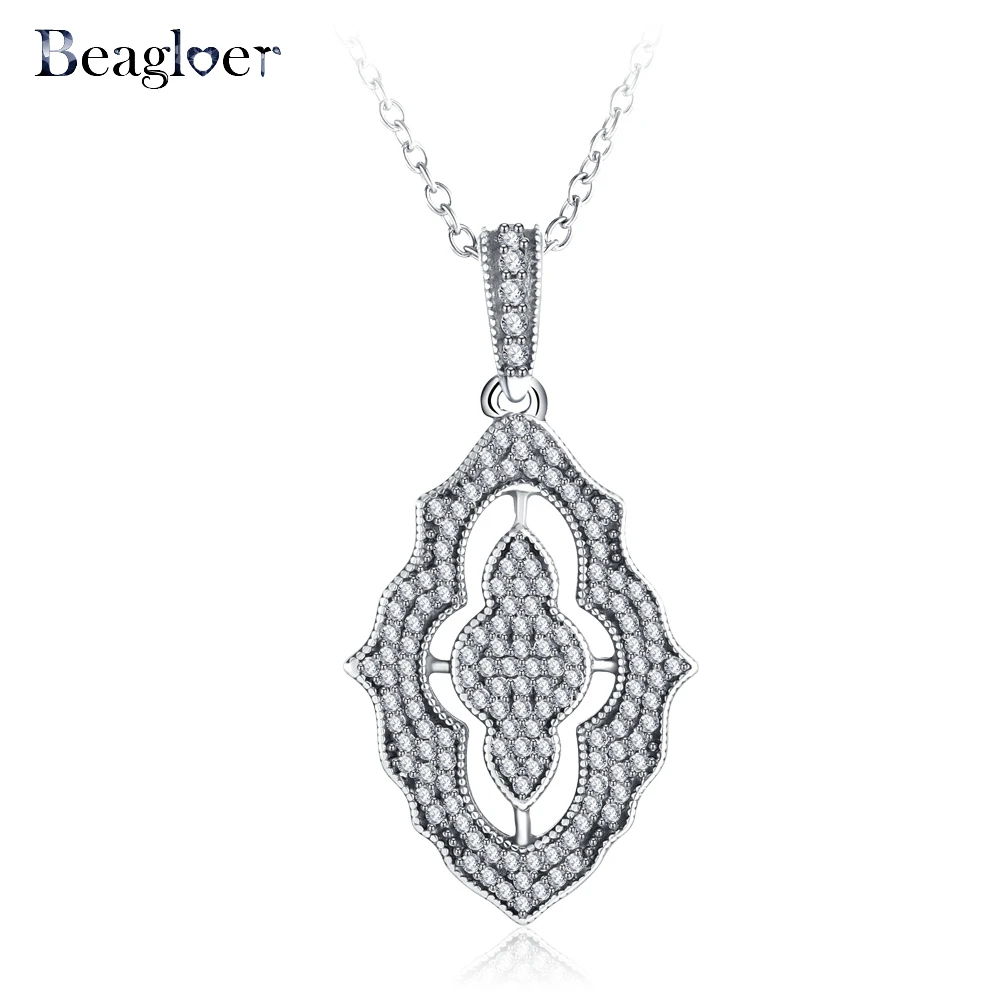 Beagloer 2017 Новинка 100% Стерлинговое Серебро 925 пробы сверкающие кружевные винтажные