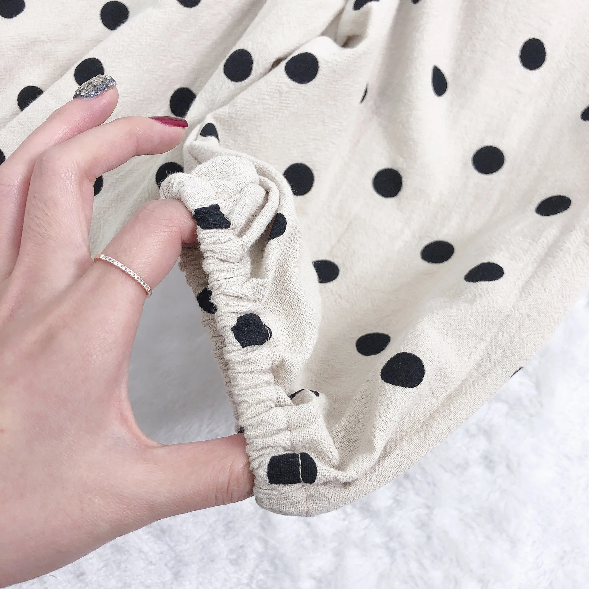 Korean style Spring summer dot printed loose pants for baby girls 1-5 years kids children all-match casual trousers |