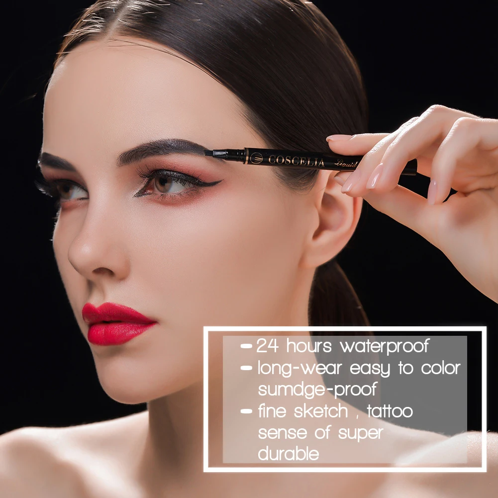 Карандаш для бровей COSCELIA водостойкий 4 цвета|Средства роста бровей| |