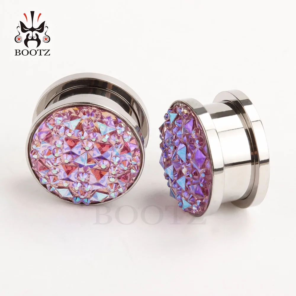 Новое поступление 2018 модные серьги туннель ювелирные изделия для тела серебро