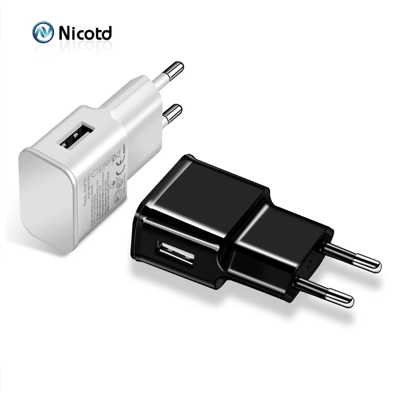 Nicotd 5V 2A USB Charger EU Plug Fast Charging Travel Wall Mobile Phone For Huawei 8C 8X Mate 20 Xiaomi Samsung S10 plus | Мобильные