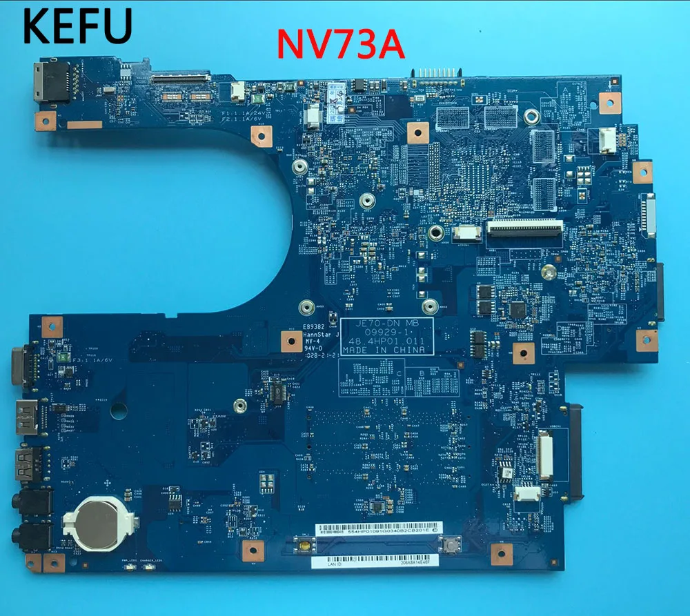 KEFU высокого качества для шлюза NV73A Материнская плата ноутбука JE70-DN MB 09929-1 48.4HP01.011 DDR3 испытания