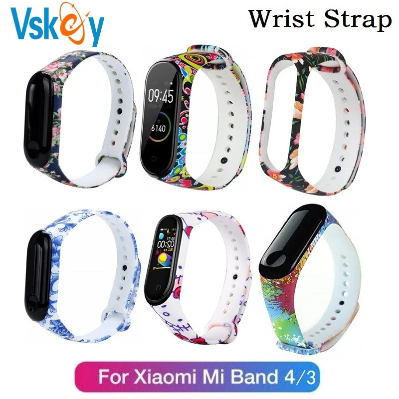 

VSKEY 10 шт. для Xiaomi Mi Band 4 силиконовый браслет ремешок Смарт ремешок для Xiaomi Mi Band 3