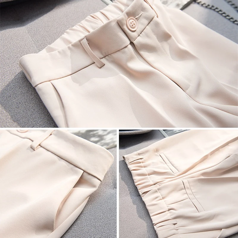 Женские брюки осень 2019 эластичные брюки-султанки с высокой талией повседневные