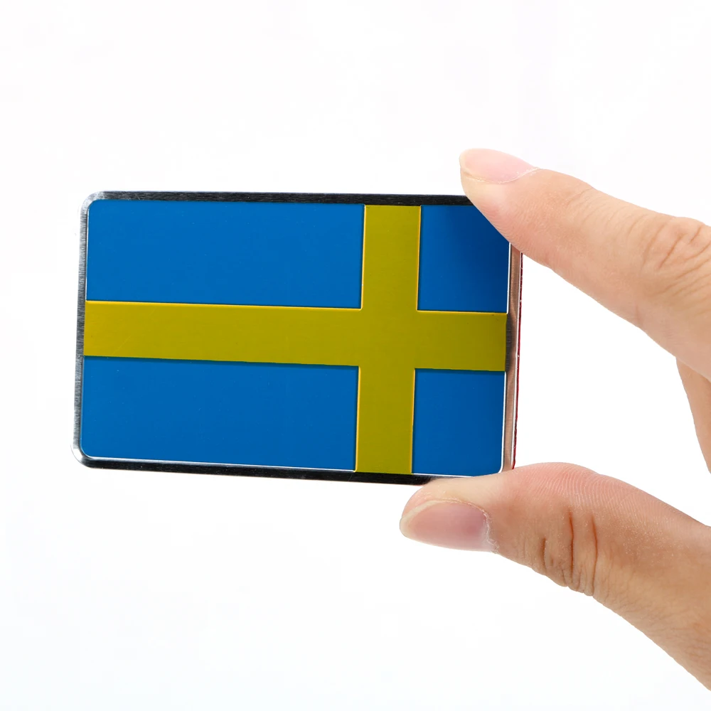 LEEPEE наклейка на весь корпус автомобиля Стайлинг алюминиевый Шведский флаг