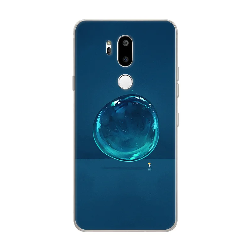 6 Для LG G7 чехол ThinQ LGG7 чехол милый кот твердый пластиковый чехол на заднюю панель для LG G7 ThinQ чехол для телефона мультфильм рыба PC Funda для LG G 7 - Цвет: 6