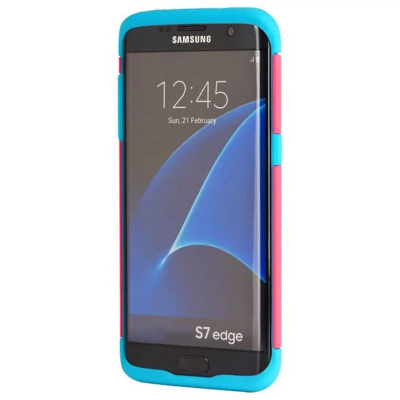 10 шт./лот аккумулятор чехол для Samsung Galaxy S7 край G935 G930 корейский двухцветный PC + тпу