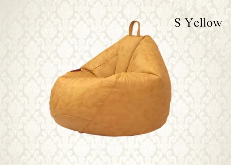 Технология ткань Bean Bag чехол Мода Pouf Beanbag кресло без наполнителя гостиная спальня диван кровать ленивый Повседневный мягкий диван татами - Цвет: S Yellow