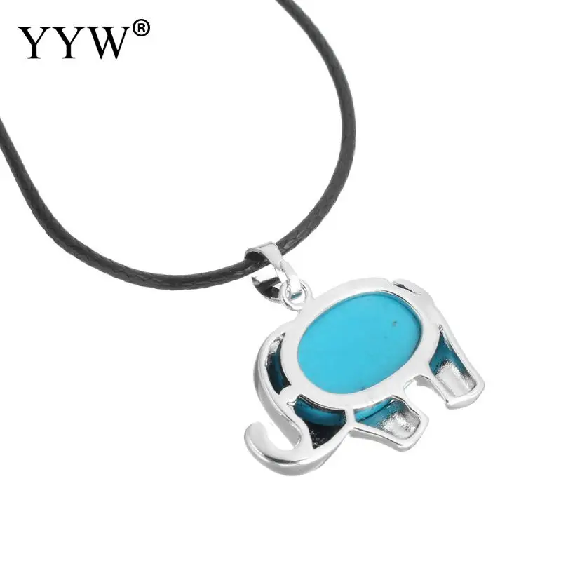 YYW этнический Женский Мужской кожаный шнур чокер со слоном искусственный