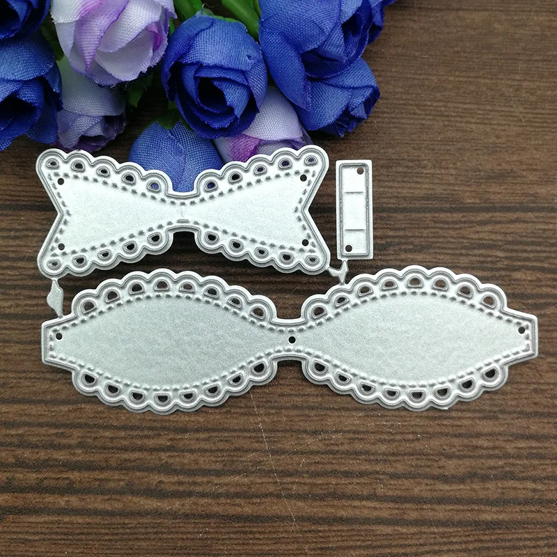 Кружева Лук Сердце границы металла вырезание штампы для DIY скрапбукинга альбом бумажные открытки, декоративные поделки тиснение высечки