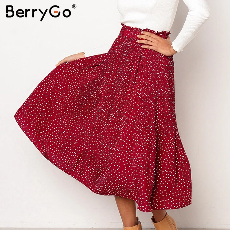 BerryGo юбки в стиле бохо женский Печатный принт юбка летняя повседневная Пляжная