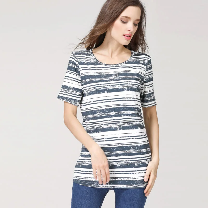 Топ женский с коротким рукавом и принтом для беременных | Мать ребенок