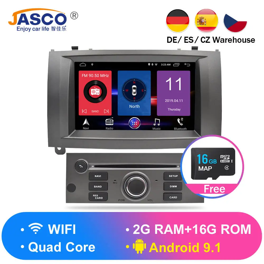 android 9.1 gy Android 9,0 9,1 автомобильный dvd-плеер gps ГЛОНАСС навигация для peugeot 407 2004-2010 4 Гб ОЗУ 32 Гб ПЗУ Мультимедиа Радио стереосистемы - Цвет: android 9.1 gy